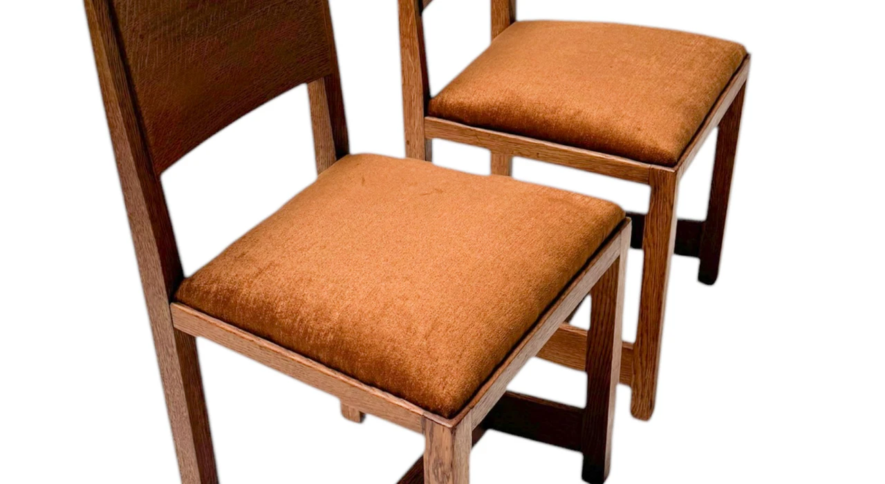 Two Art Deco Modernist Side Chairs by Hendrik Wouda for Pander, 1924